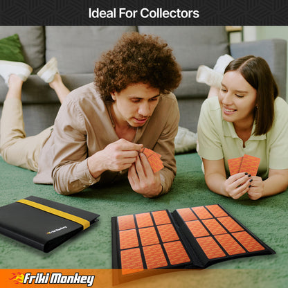 TCG Card Album – 360 Cards – 9-Pocket Pages (3×3 Layout) – Side-Loading Binder with Elastic Strap