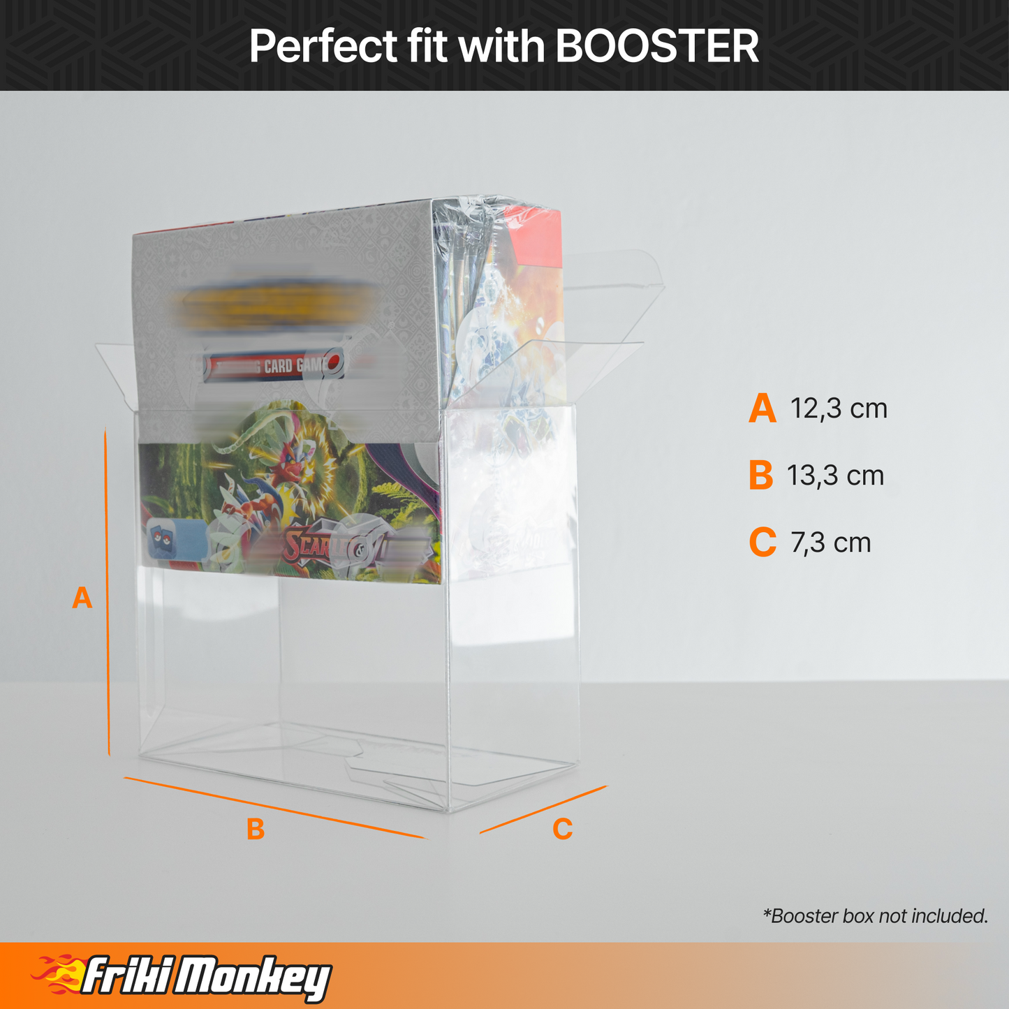 Protector PET para Cajas de Pokémon Booster Display – Protección Segura y Transparente (13.3x7.3x12.3 cm)