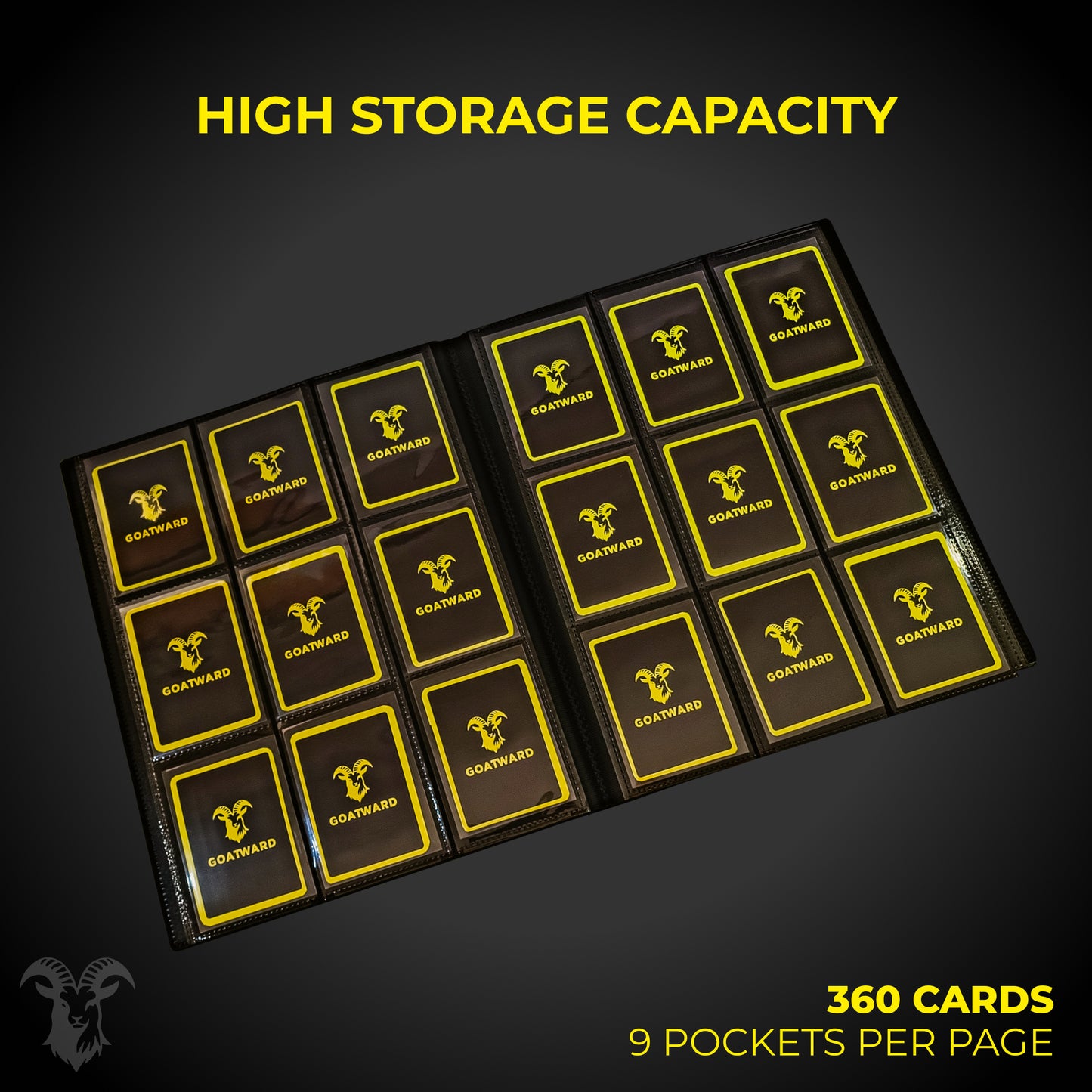 TCG Card Binder 3×3 – 360 Card Capacity with Elastic Band | GOATWARD