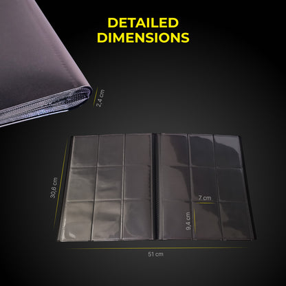 TCG Card Binder 3×3 – 360 Card Capacity with Elastic Band | GOATWARD