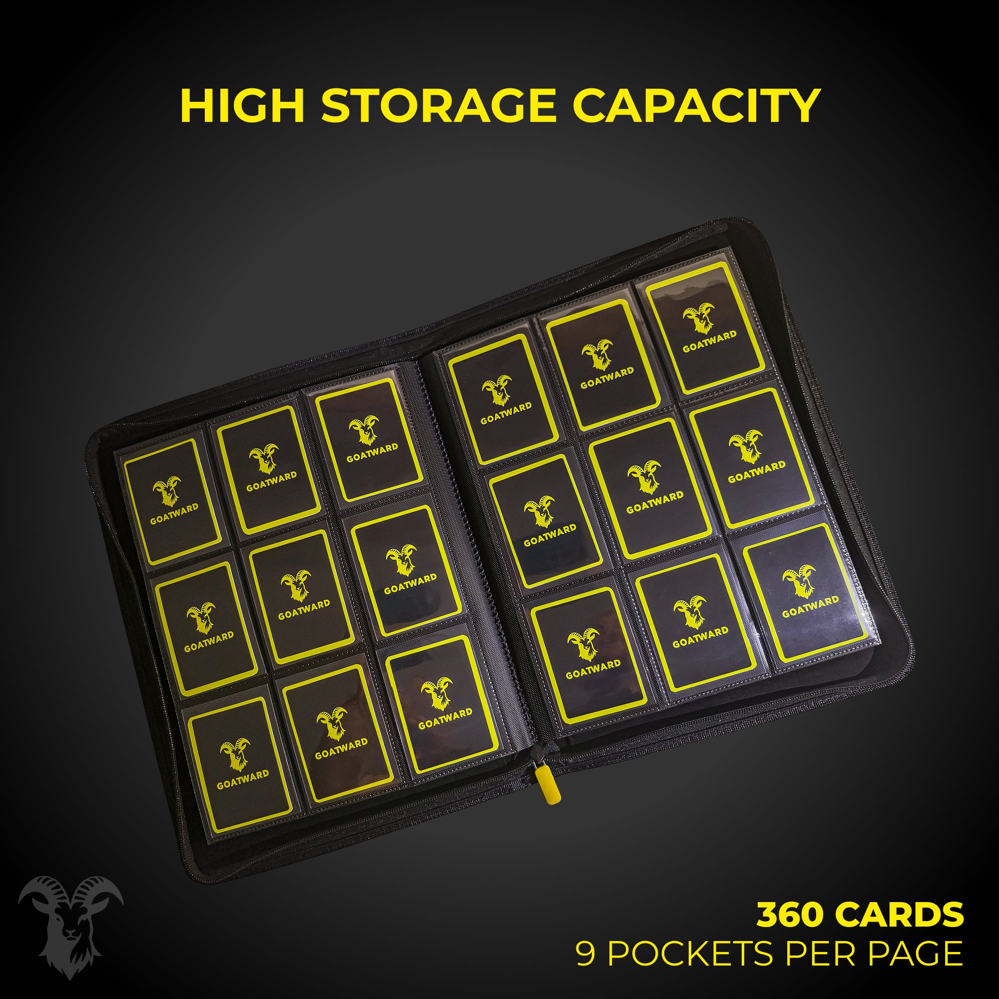 Buy TCG Card Binder 3×3 – 360 Card Capacity with Zipper | GOATWARD