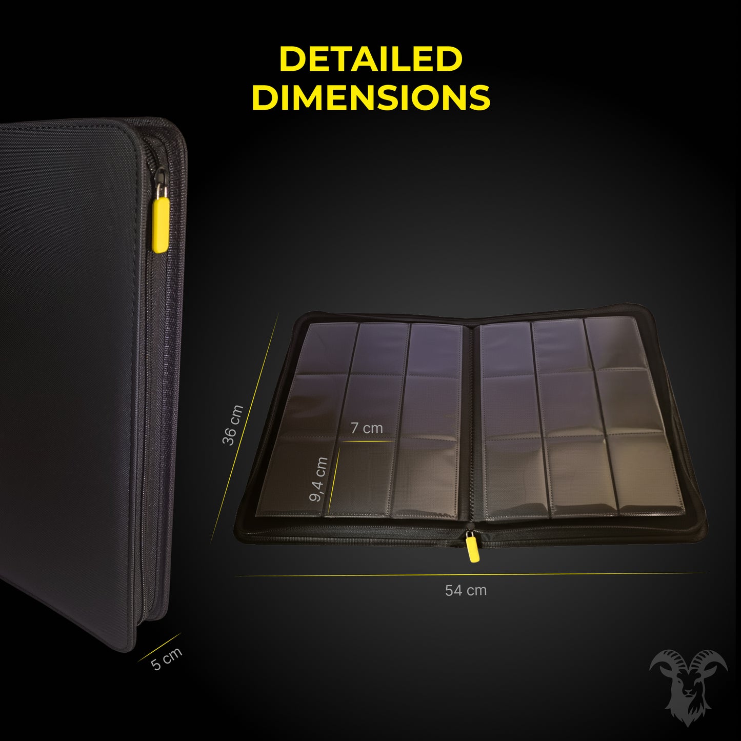 TCG Card Binder 3×3 – 360 Card Capacity with Zipper | GOATWARD