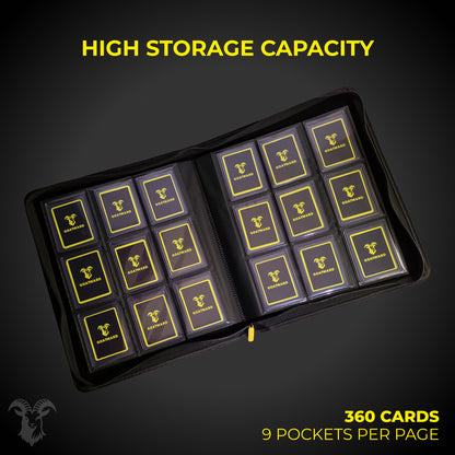 Toploader Binder 3×3 – 360 Toploaders with Zipper | GOATWARD