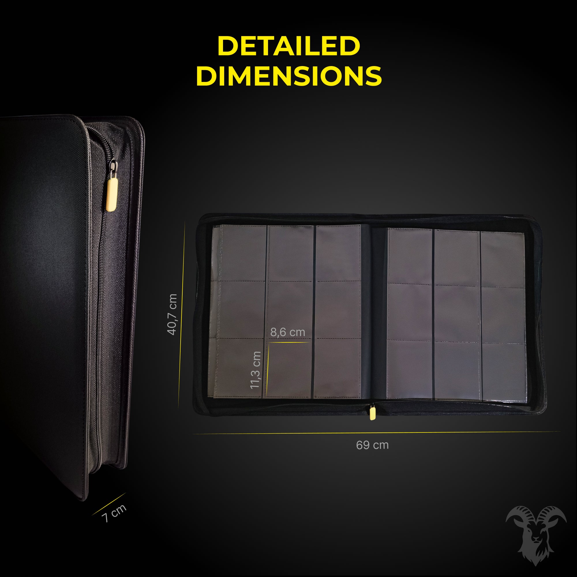 Buy Toploader Binder 3×3 – 360 Toploaders with Zipper | GOATWARD