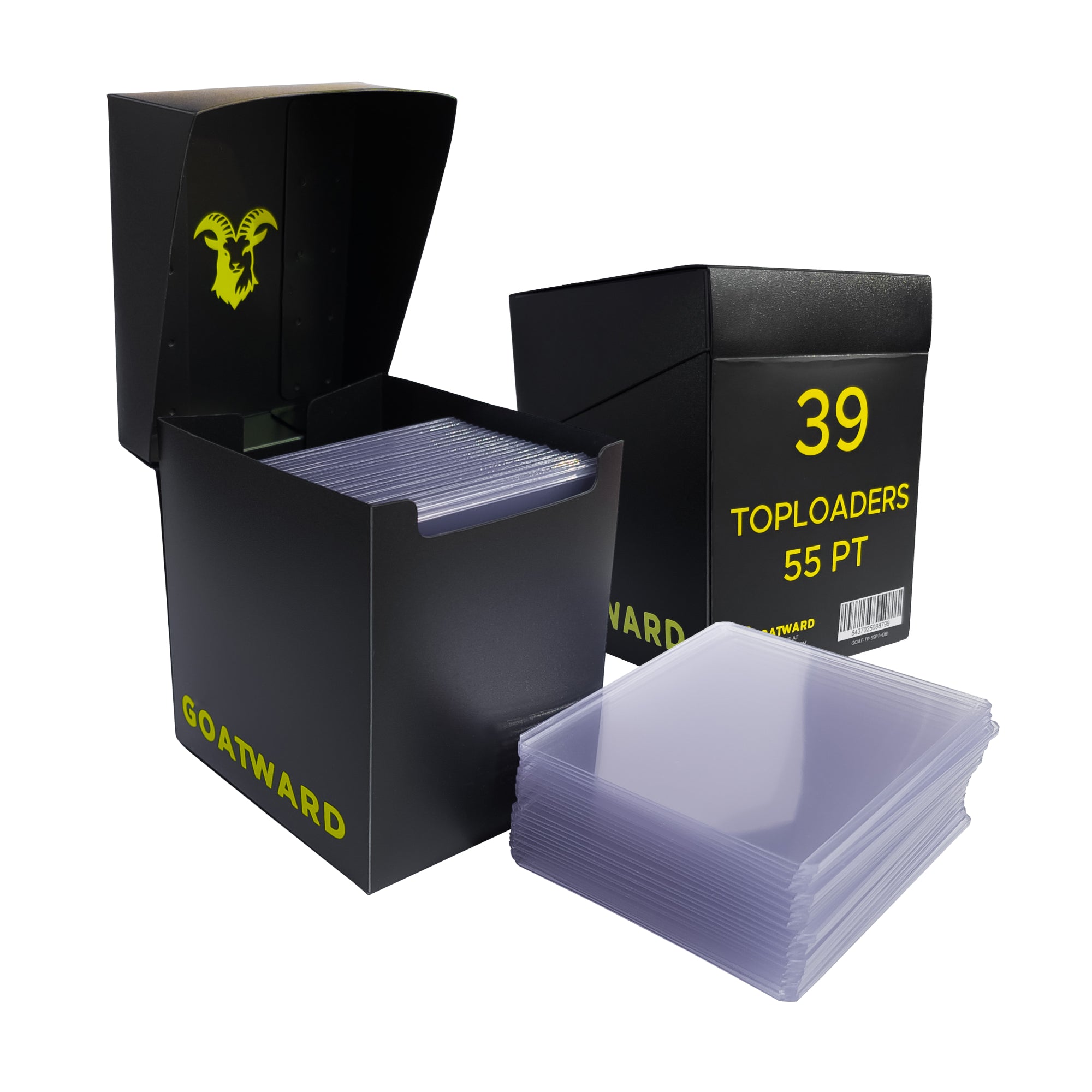 Toploaders 55 PT Pack of 39 with Black Deck Box | GOATWARD – Friki Monkey
