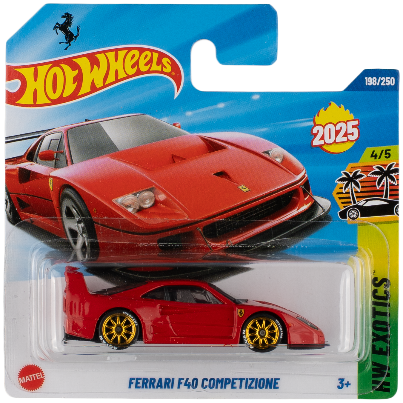 Ferrari F40 Hot Wheels Voiture personnalisée avec des roues dorées