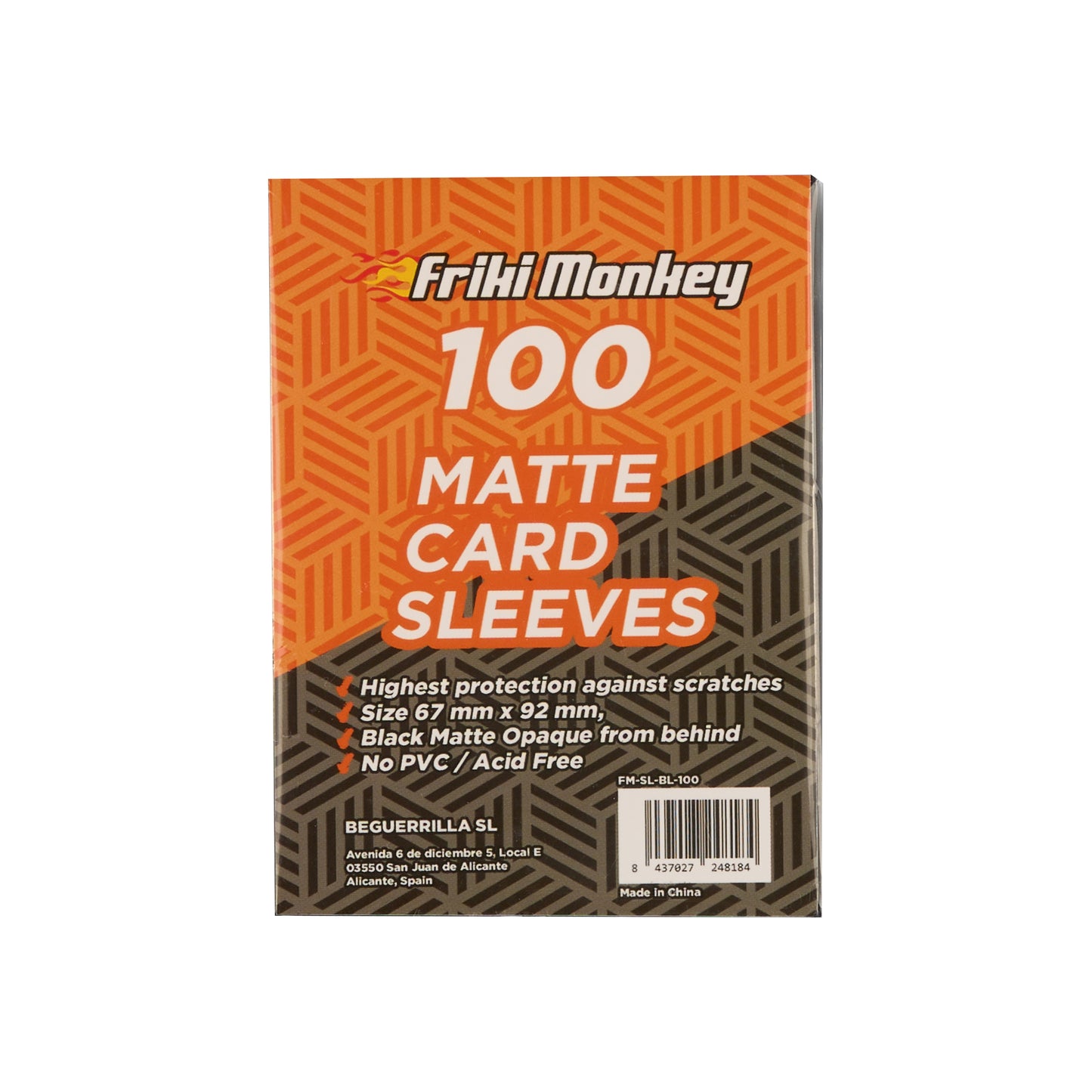 Matte Black Card Sleeves for Standard TCG (67x92 mm)