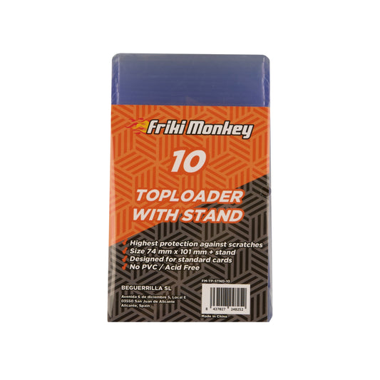 Toploader with Integrated Stand for TCG Cards