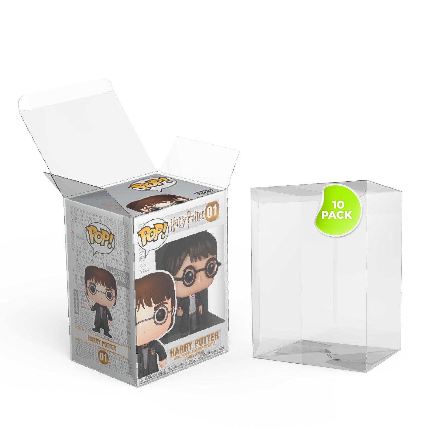 Caja de exhibición Funko Pop: Caja protectora de PET premium para figuras de 11.8x9.3x16.3 cm - Protección segura y duradera.