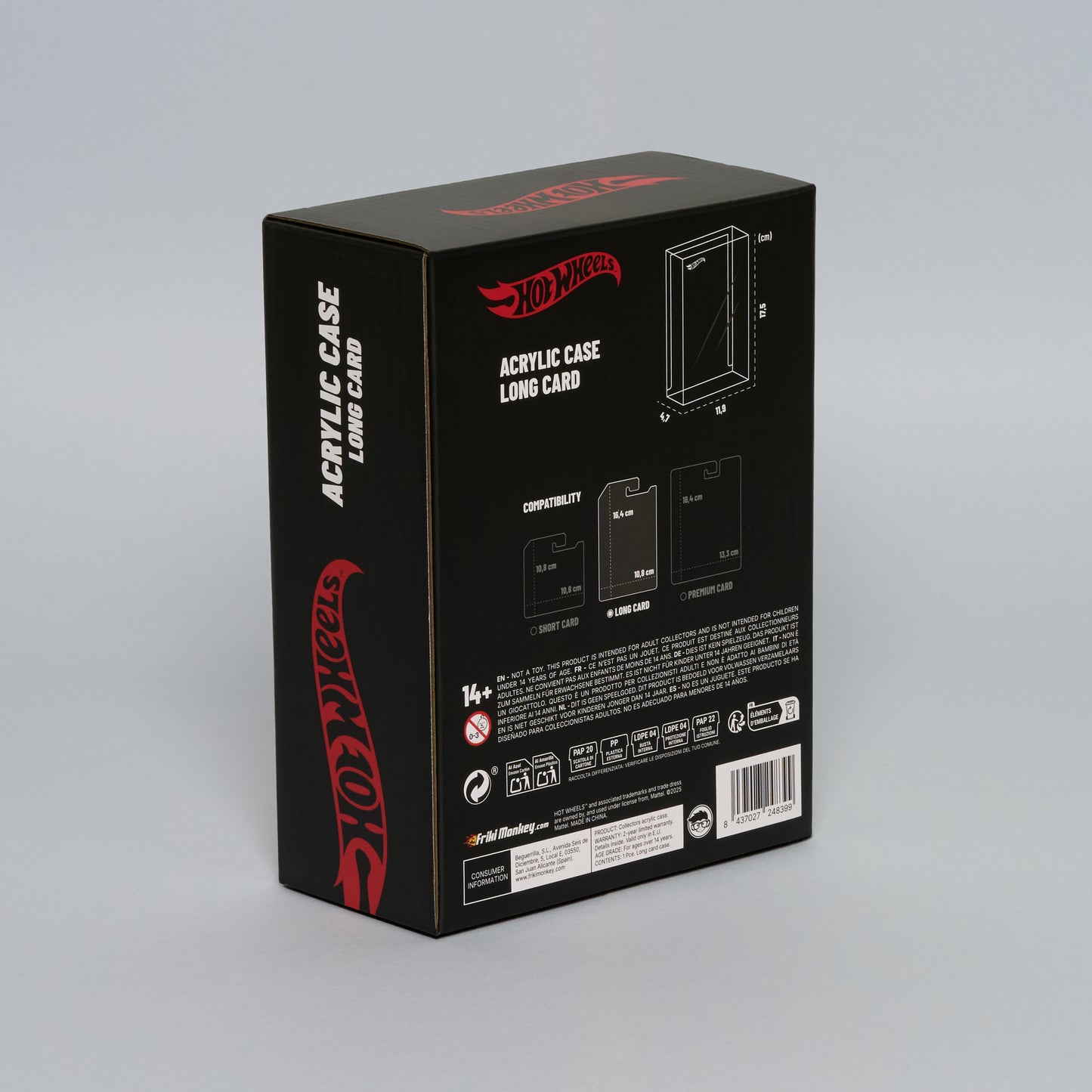 [Exclusive Drop] Hot Wheels™ Acrylic Display Case – Long Card (1:64) – Premium Showcase for Collectors