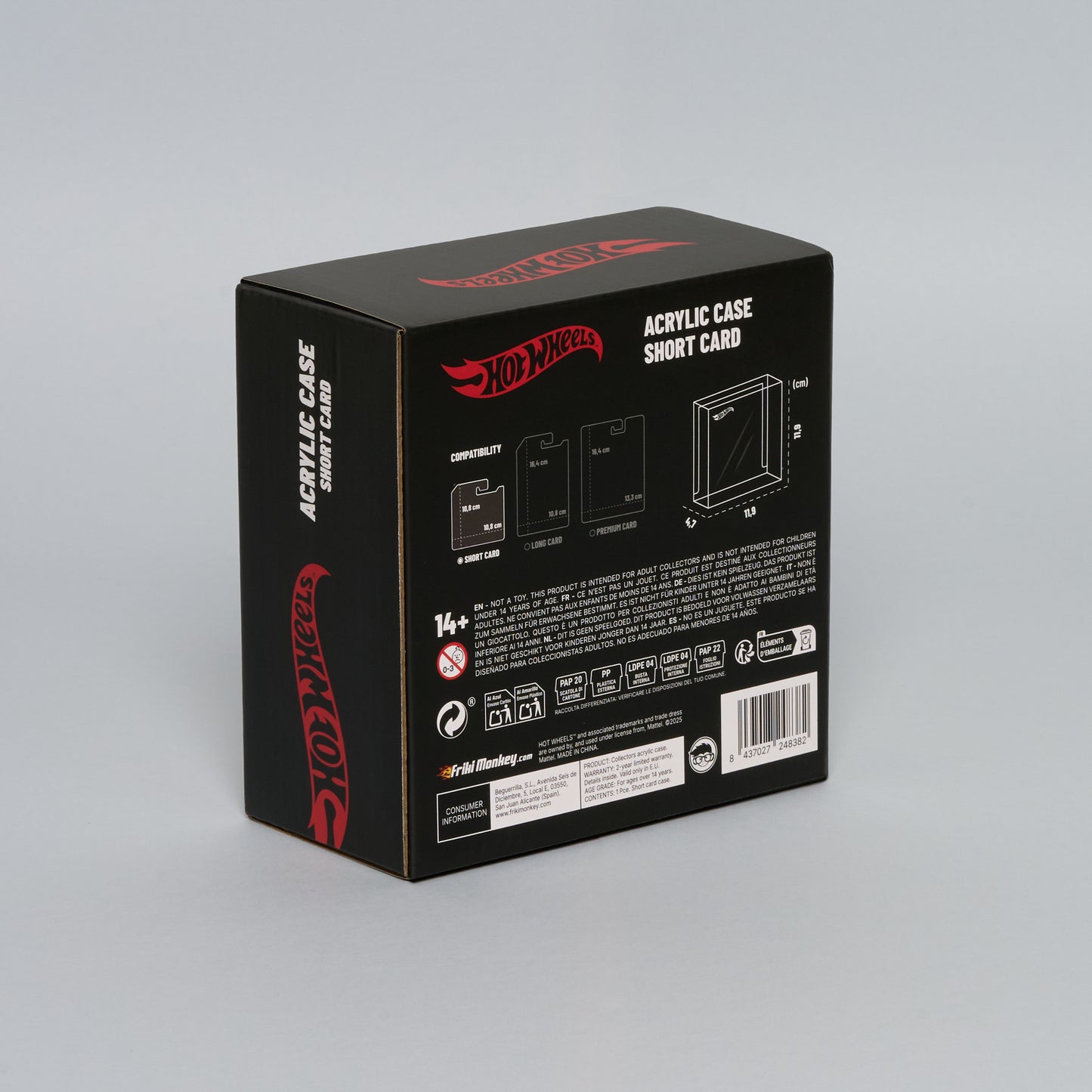 [Exclusive Drop] Hot Wheels™ Acrylic Display Case – Short Card (1:64) – Premium Showcase for Collectors