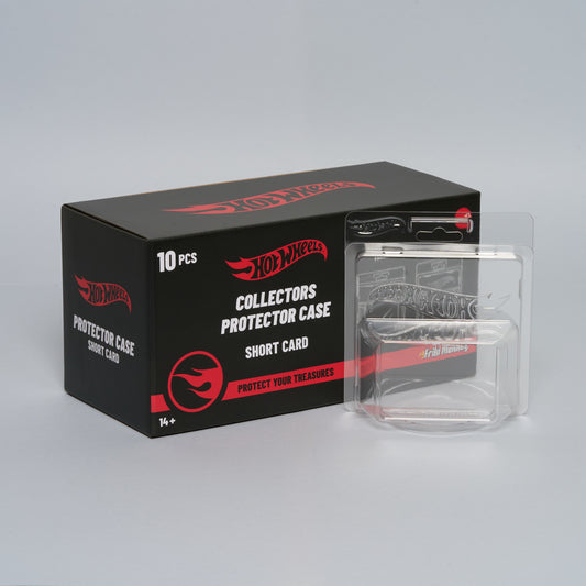 [Exclusive Drop] Hot Wheels™ PET Protector – Short Card (1:64) – Premium Clear Display Case – 10 Pack