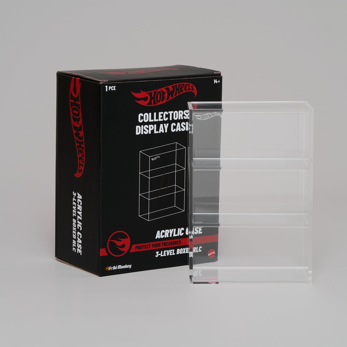 PRE-ORDER: RLC Mattel Creations 3-stufig – Offizieller Hot Wheels™ Acryl-Displaysänder