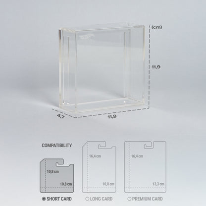 Hot Wheels™ Acrylic Display Case – Short Card (1:64) – Premium Showcase for Collectors