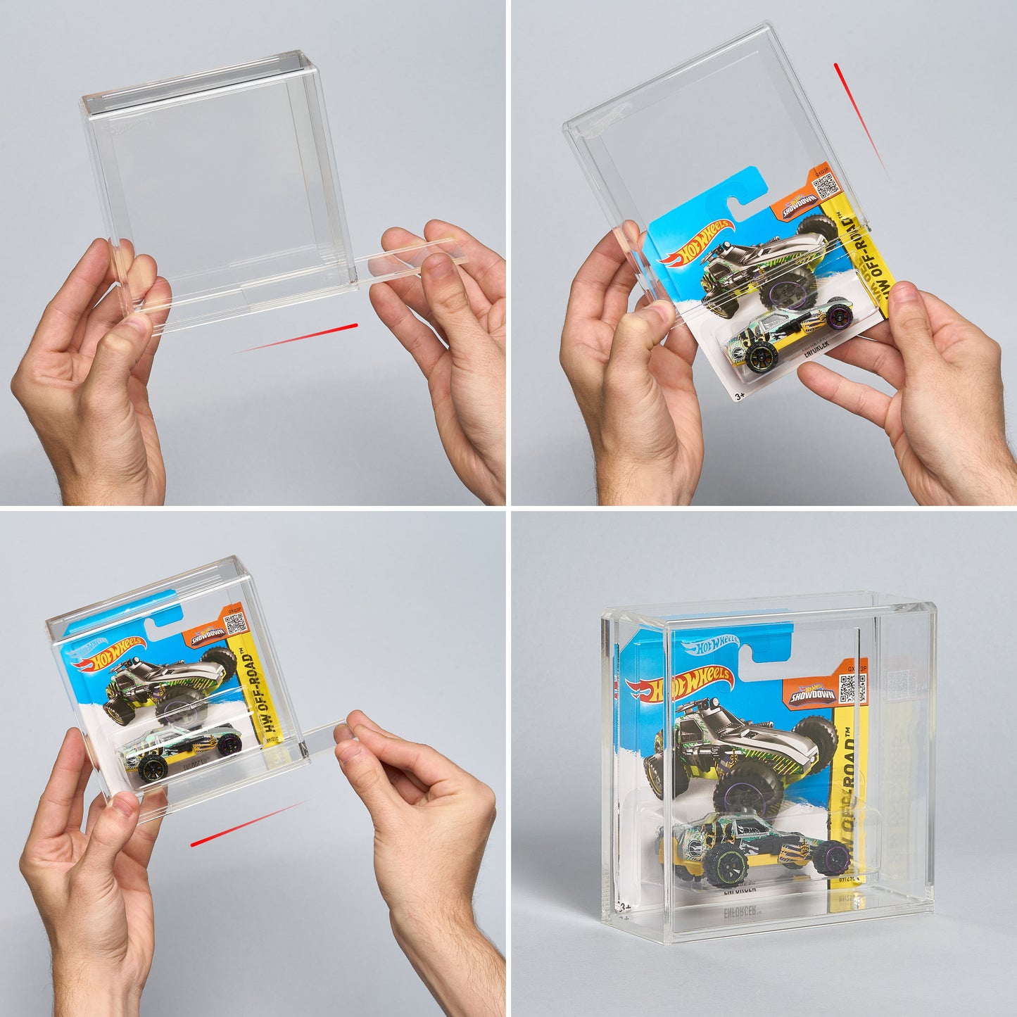 Hot Wheels™ Acrylic Display Case – Short Card (1:64) – Premium Showcase for Collectors