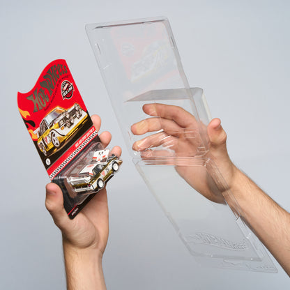 Hot Wheels™ PET Protector – Long Card (1:64) – Premium Clear Display Case – 10 Pack