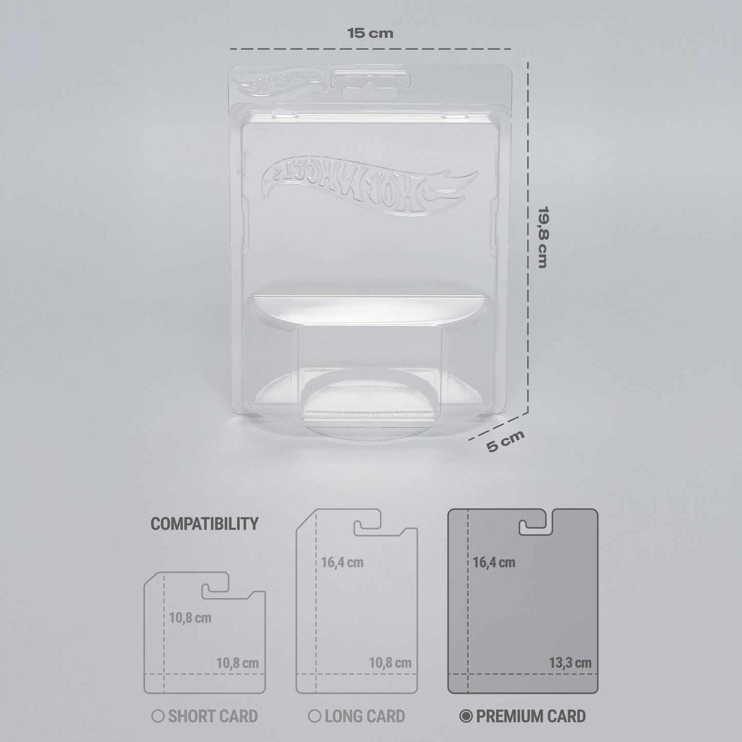 Hot Wheels™ PET Protector – Premium Card (1:64) – Premium Clear Display Case – 10 Pack