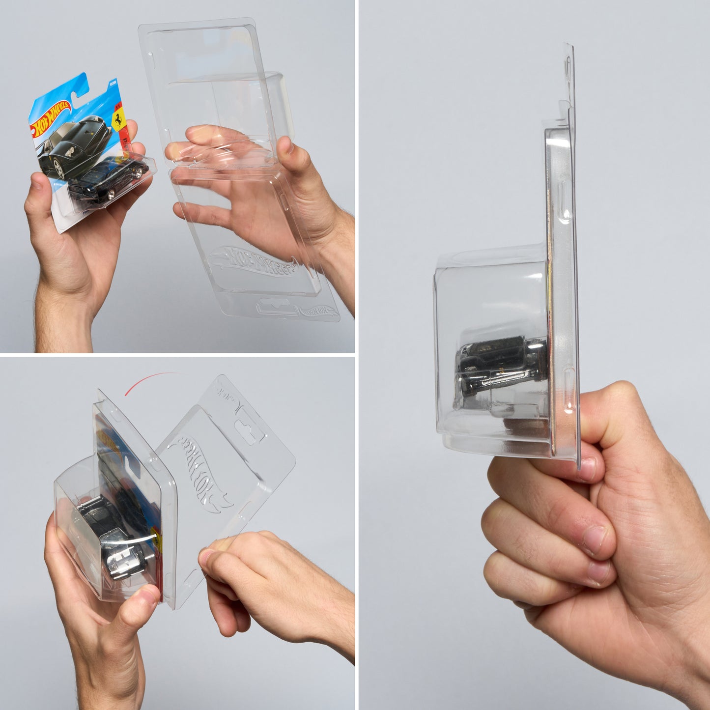 Hot Wheels™ PET Protector – Short Card (1:64) – Premium Clear Display Case – 10 Pack