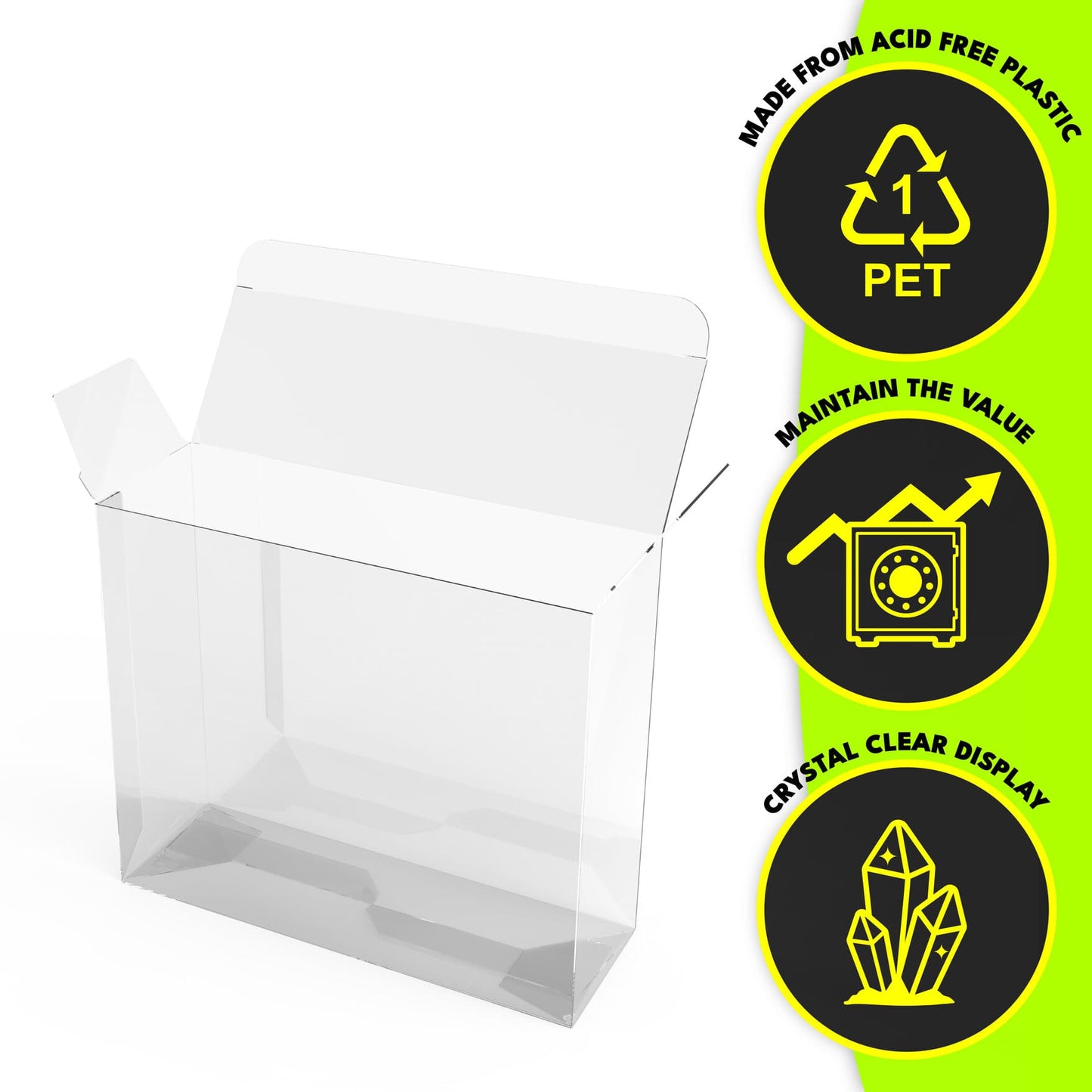 Lego Display Case: 14.4x4.7x12.4 cm Compact PET Protector – Perfect for Smaller Lego Sets