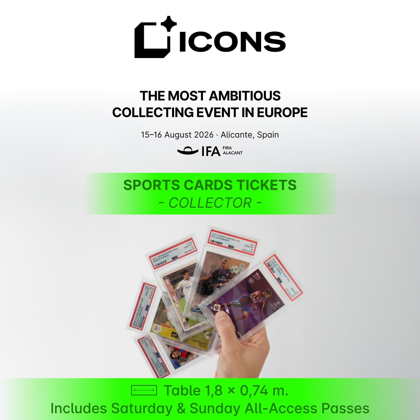 ICONS 2026 - Registro de Vendedores (TCG / Sports Cards)