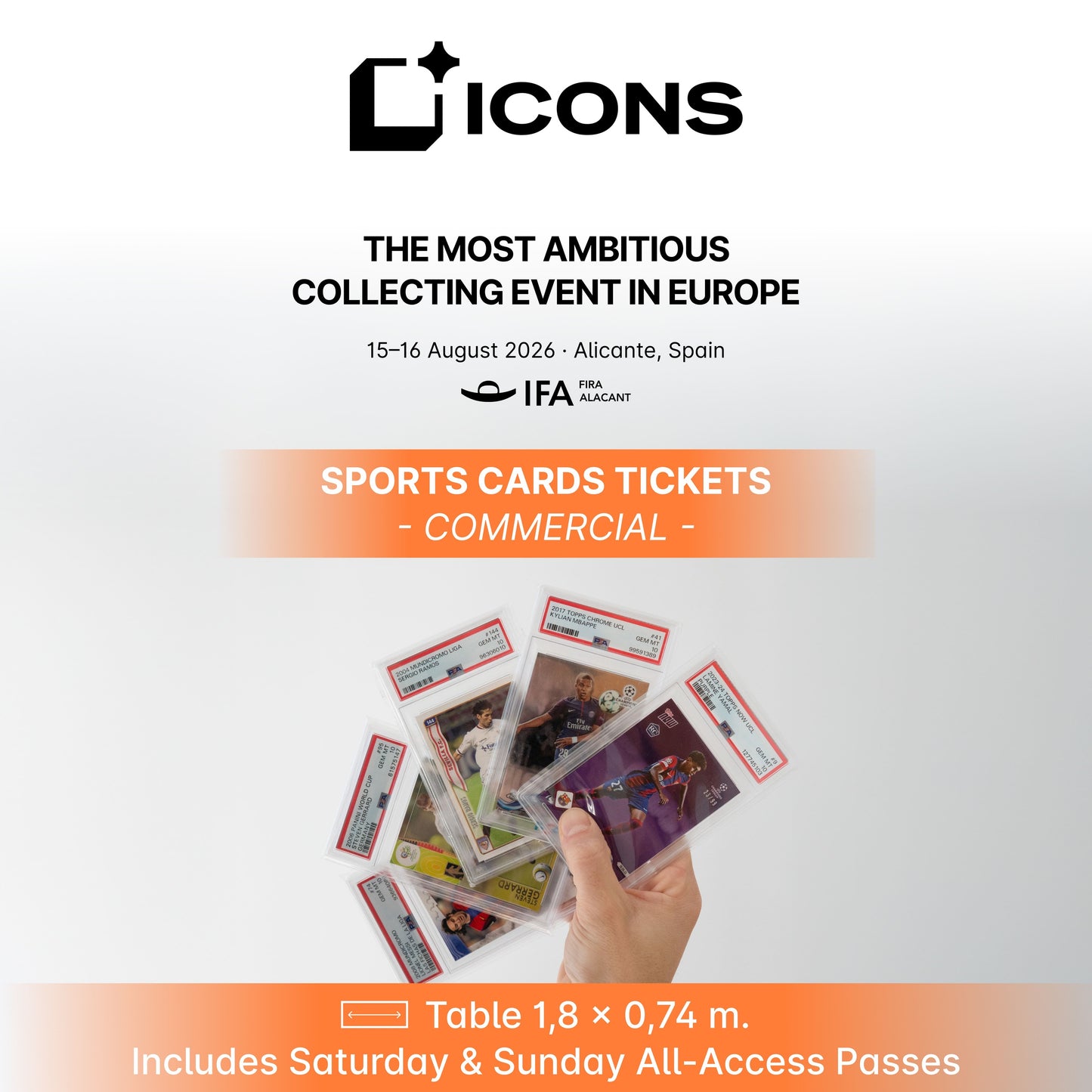 ICONS 2026 - Registro de Vendedores (TCG / Sports Cards)