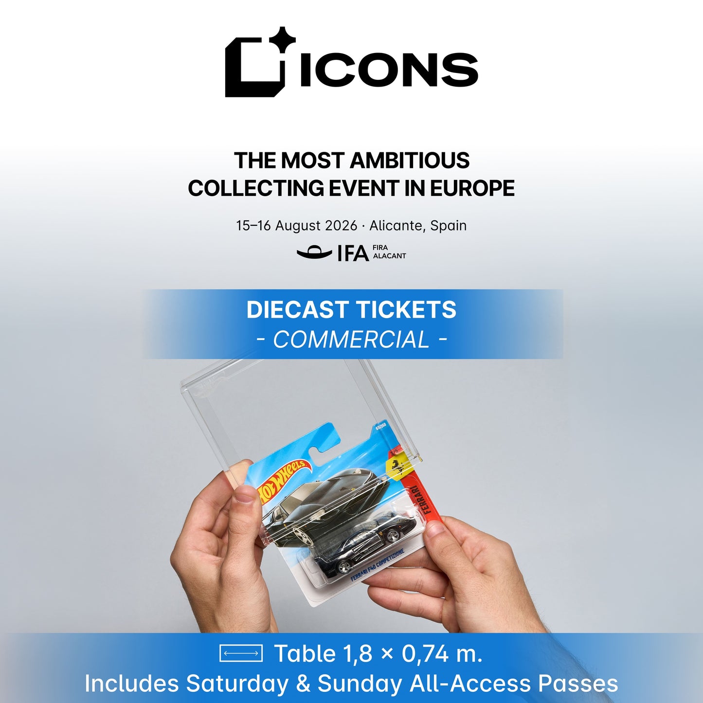 ICONS 2026 - Inscription Exposant (Diecast / Figures - Dolls / Manga - Comics)