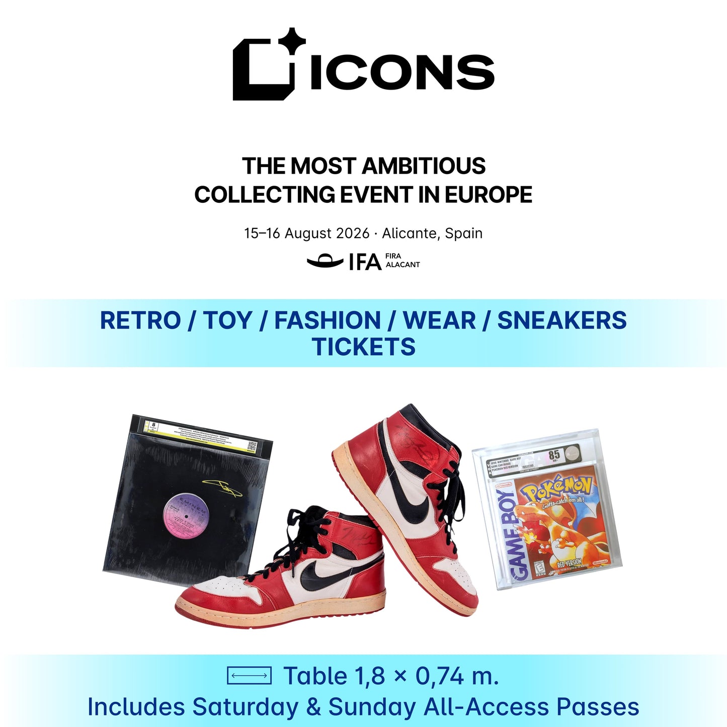 ICONS 2026 - Inscription Exposant (Diecast / Figures - Dolls / Manga - Comics)