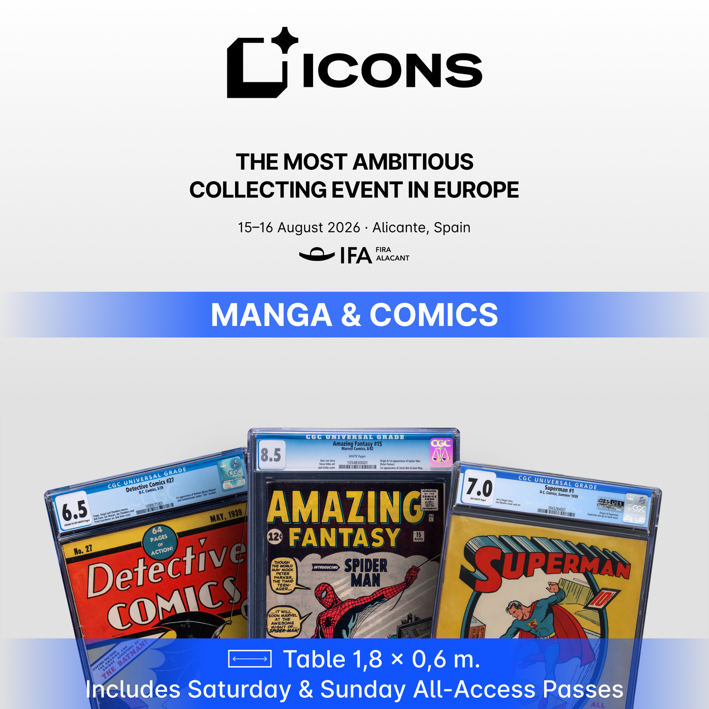 ICONS 2026 - Vendor Registration (Diecast / Figures - Dolls / Manga - Comics)