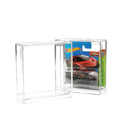 Funda protectora de caja acrílica compatible con tarjeta Premium - 135x136x39mm para Hot Wheels - La máxima protección para tus mejores coleccionables