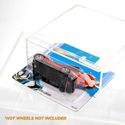 Protector de Caja Acrílica Compatible con Tarjeta Corta - 111x111x39mm para Hot Wheels - La Protección Definitiva para Tus Mejores Coleccionables